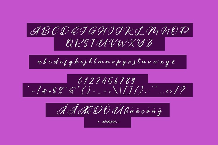 Пример шрифта Purple Pen Regular